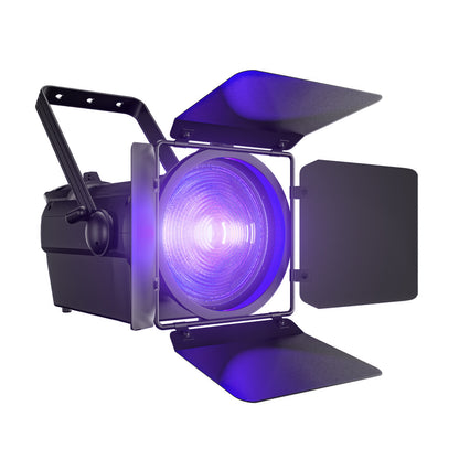 SHEHDS Projecteur Fresnel LED 250W/350W RGBWAUV/RGBLAC/RGBW/RGBL/Blanc Chaud+Froid pour Théâtre, Scène, Spectacle, Concerts