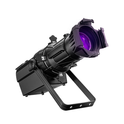 Projecteur à profil à foyer fixe LED LEKO 250W/350W - RGBWAUV/RGBLAC/RGBW/RGBL/Blanc chaud + Blanc froid | Grilles à lamelles manuelles à quatre feuilles