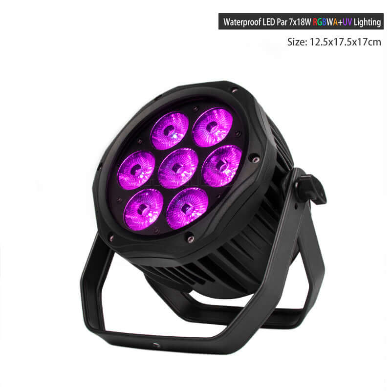 SHEHDS Étanchéité IP65 LED Par 7x12W RGBW&7x18 RGBWA+UV Éclairage de Scène Performance DJ Club