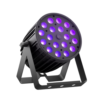 SHEHDS Nouvelle version en alliage aluminium LED Zoom&Wash 18x18W RGBWA UV 6in1 Par Éclairage de Scène DJ Club