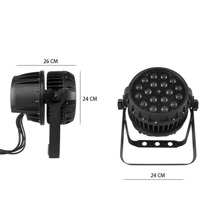 SHEHDS Projecteur LED Zoom Par étanche IP65 18x18 W 6in1 RGBWA + UV Éclairage de Scène pour extérieur Performance DJ Club