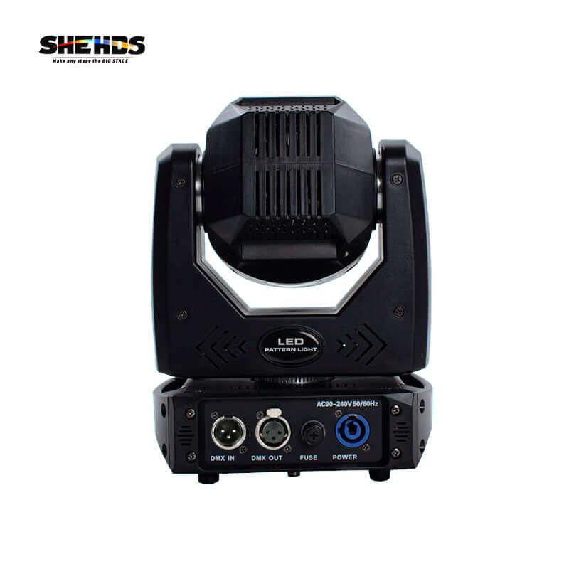 SHEHDS LED Spotlight 80W with 3-Prism Gobo Moving Head Lighting