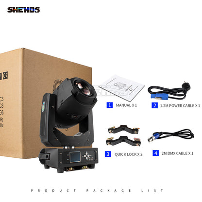SHEHDS LED Lyres 200W Gobo Éclairage de Scène DJ Motifs multicouleurs 6/18 canaux Performance DJ Club