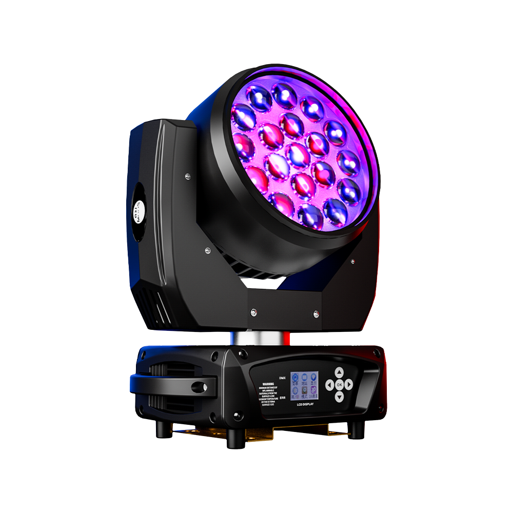 SHEHDS LED Lyres 19x15W RGBW Wash&Zoom Éclairage de Performance Théâtre Concert