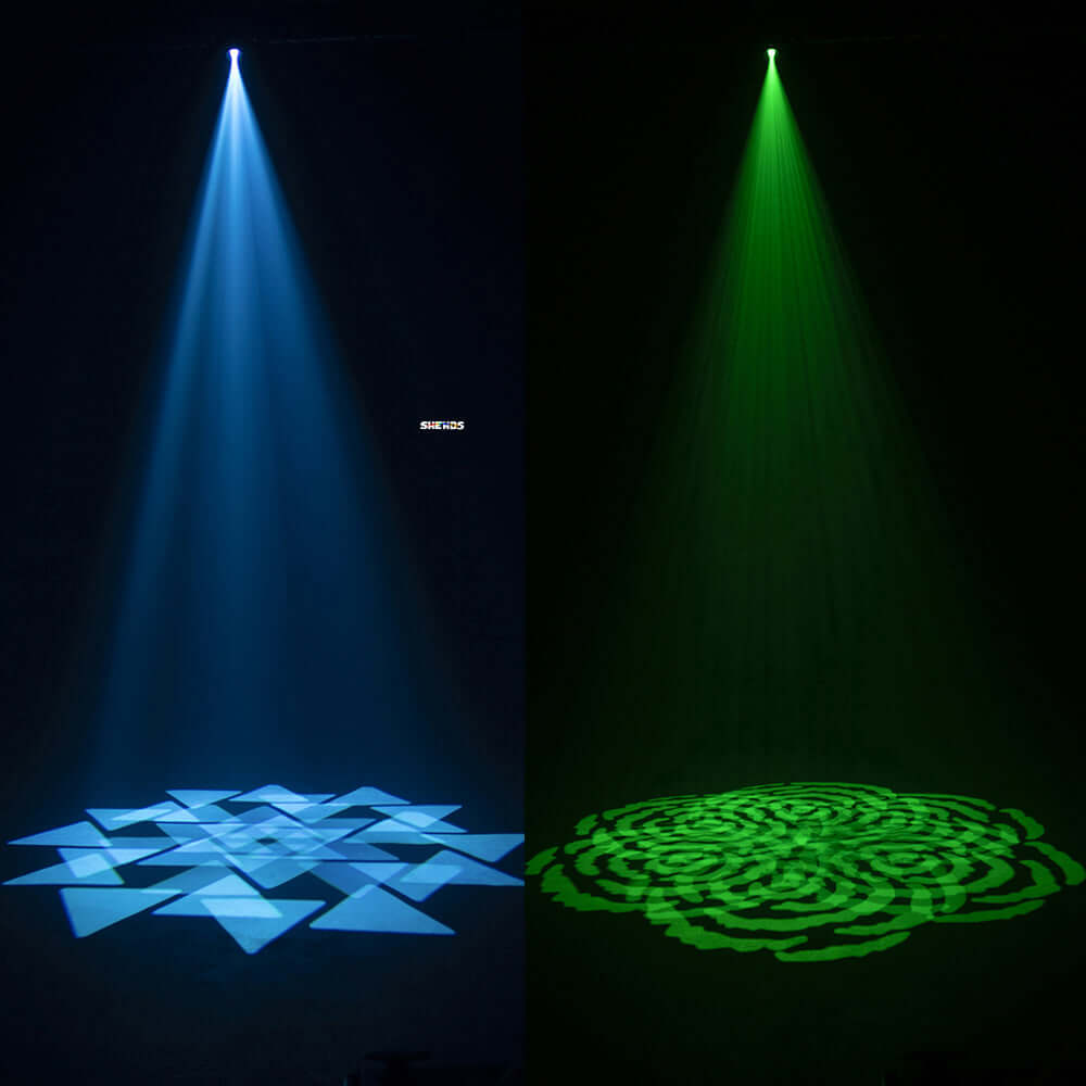 SHEHDS Lyres 6 Prisme LED Mettre en lumière 100W Gobo avec écran LCD Éclairage à effets de scene Performance DJ