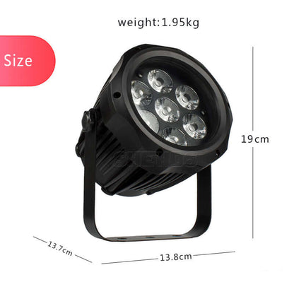 SHEHDS Waterproof LED Par 7x12W RGBW /7x18 RGBWA+UV Outdoor Stage Lighting