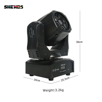 JMS WEBB Lyres 6x15W Laser Beam RGBW Éclairage de Scène Éclairage DJ