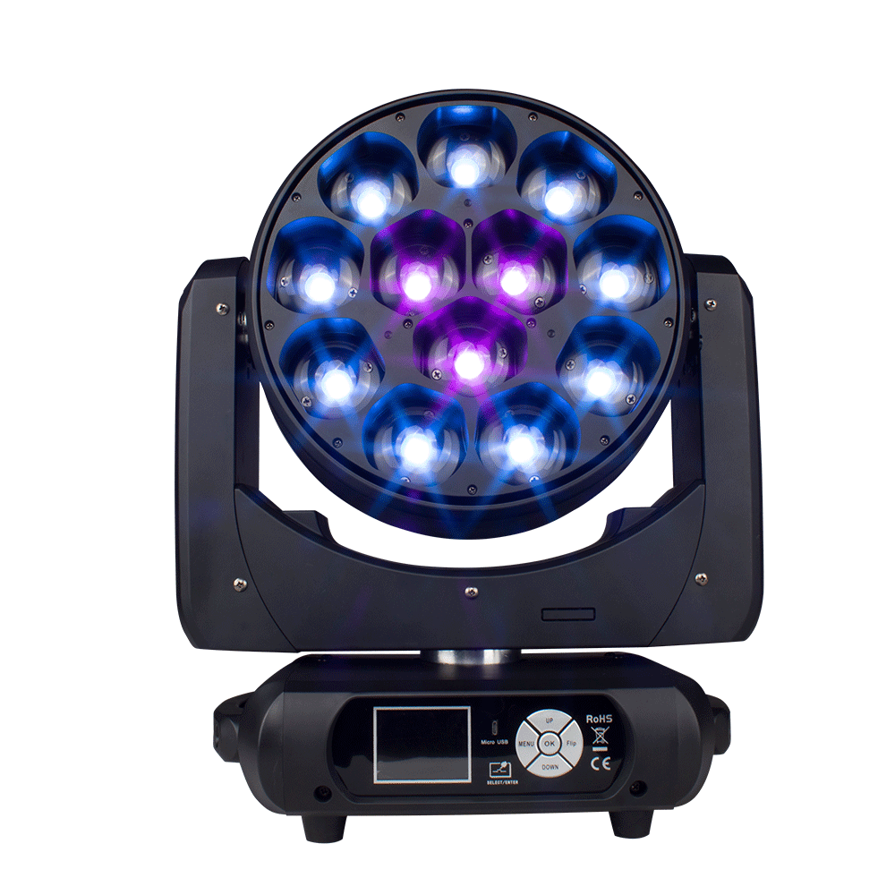 JMS WEBB Lyres LED Beam&Wash Bee Eye 12x40W RGBW Éclairage de Scène Éclairage de Performance DJ Théâtre