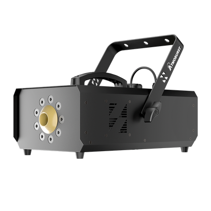 SHEHDS 1500W Machine à Fumée LED RGB avec 9 LED 3W Contrôle DMX et Télécommande pour Spectacle Mariage et Événement