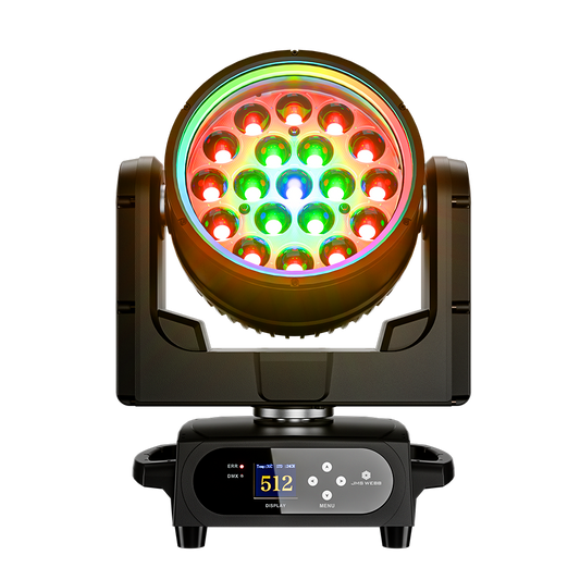 SHEHDS Lyre LED étanche IP65 19x15W / 20W / 25W à faisceau et wash avec zoom pour éclairage scénique