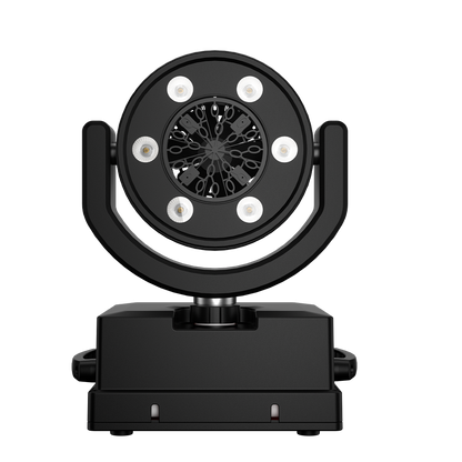 SHEHDS 100W Machine à Bulles LED Rotative Sans Fil avec Batterie Rechargeable et Télécommande pour Mariage et Spectacle