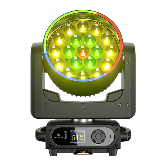 SHEHDS Projecteur LED à tête mobile 19×15 W / 20 W / 25 W Beam Wash Zoom Éclairage de scène