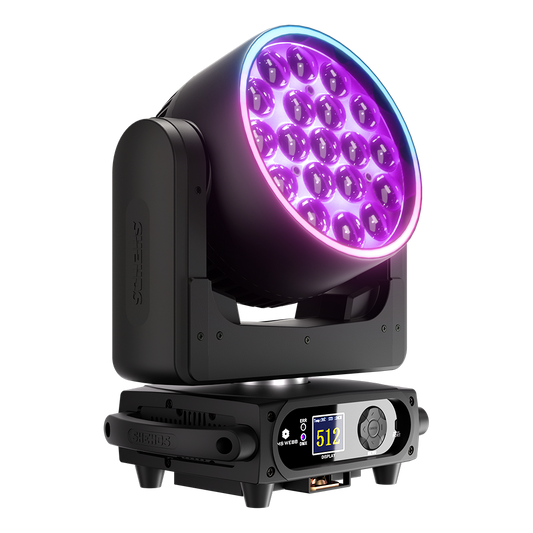 SHEHDS Projecteur LED à tête mobile 19×15 W / 20 W / 25 W Beam Wash Zoom Éclairage de scène
