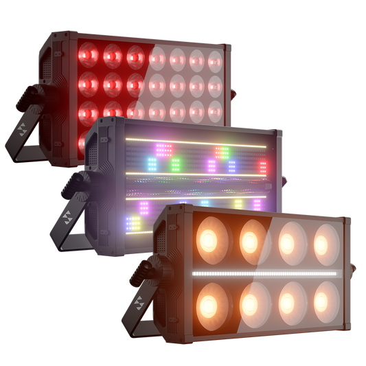 SHEHDS 350W RGBW Projecteur Wash Flood / Stroboscope LED / Blinder Wash