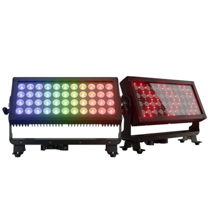 ShockCore Projecteur LED étanche 44x10W RGBW – Lentille givrée, zéro bruit, pour extérieur