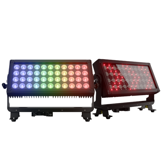ShockCore Projecteur LED étanche 44x10W RGBW – Lentille givrée, zéro bruit, pour extérieur