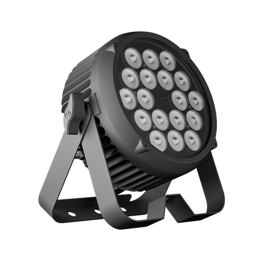 CoralPar Waterproof Alliage aluminium LED Éclairage de Scène 18x12W RGBWA+UV Par avec Fonction RDM