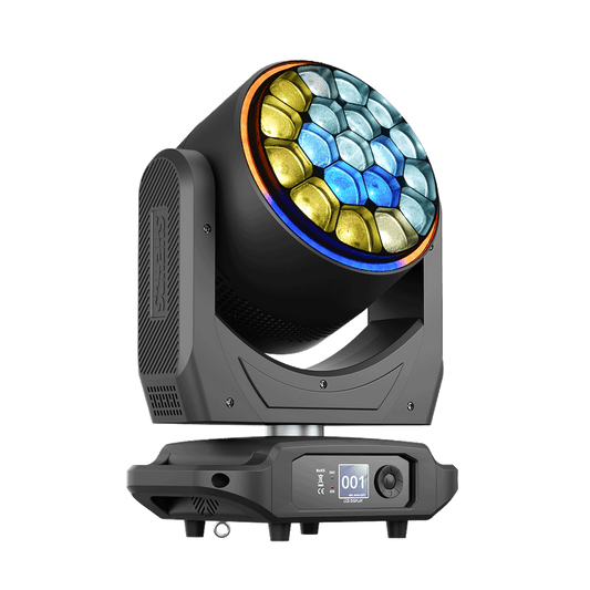 JMS WEBB LED Lyres Bee Eye 19x40W  Zoom&Beam&Wash RGBW 4in1 Éclairage de Scène avec Effets anneau Performance