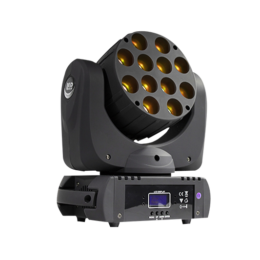 SHEHDS LED Beam Lyres 12x12W RGBW Éclairage de Scène DMX512 Performance DJ Club Concert