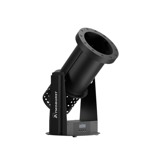ATMOBURST Machine à confettis 1500W avec LED 12x4W RGB Angle réglable