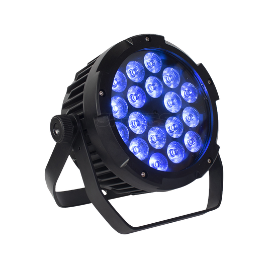 SHEHDS Projecteur LED Par 18x18 W 6in1 RGBWA+UV étanche IP65 Éclairage de Scène pour extérieur DJ Club Mariage