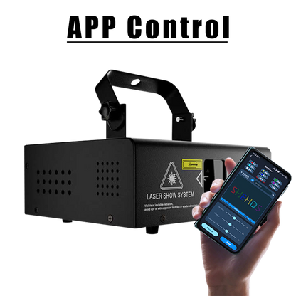 SHEHDS Contrôle des application 1W RGB Scanner laser Motif double superposé Éclairage Laser Performance DJ Club