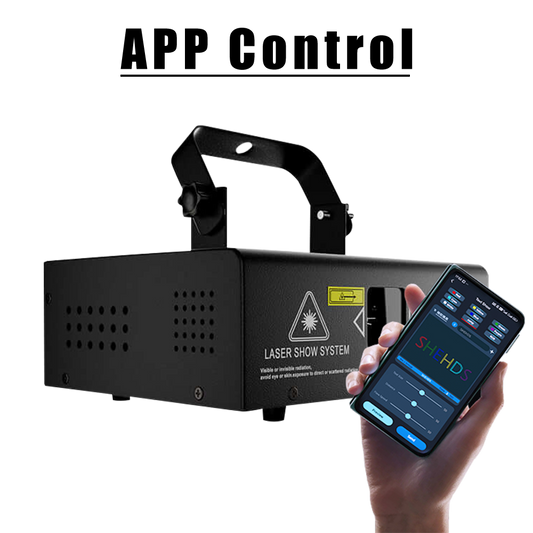 SHEHDS Contrôle des application 1W RGB Scanner laser Motif double superposé Éclairage Laser Performance DJ Club