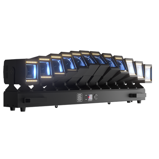 GalaxyJet LED 12x60W RGBW 12 Moving Head Wave Bar Light Beam & Wash Stage Lighting